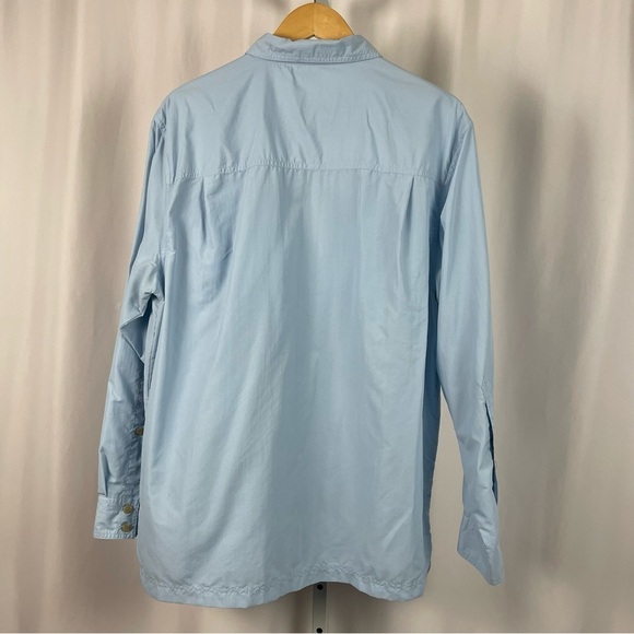 Koppen Large No Fly Zone Insect Repellent Fishing Hiking Camping Button Down Top - Picture 2 of 10